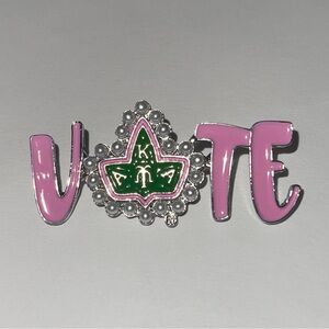 “Vote” Pin Brooch For ALPHA KAPPA ALPHA Sorority